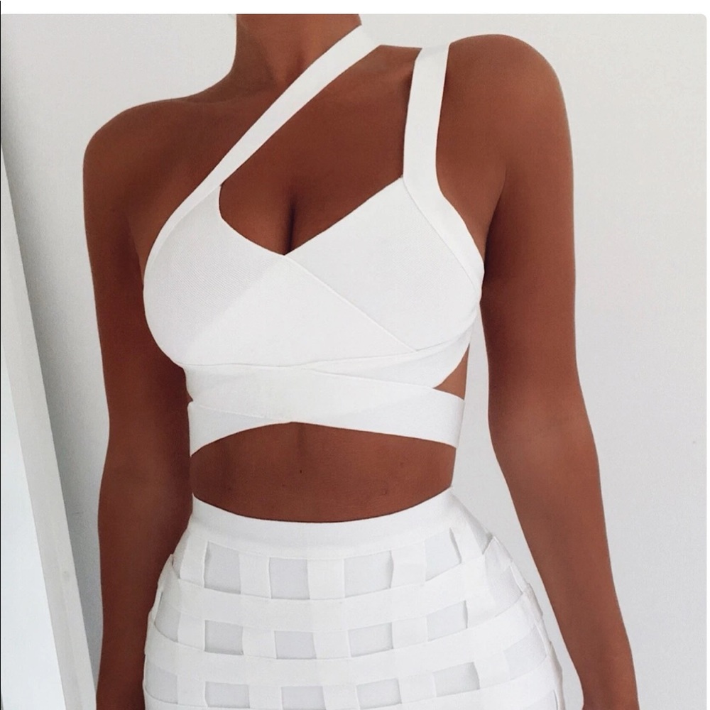 White bandage top